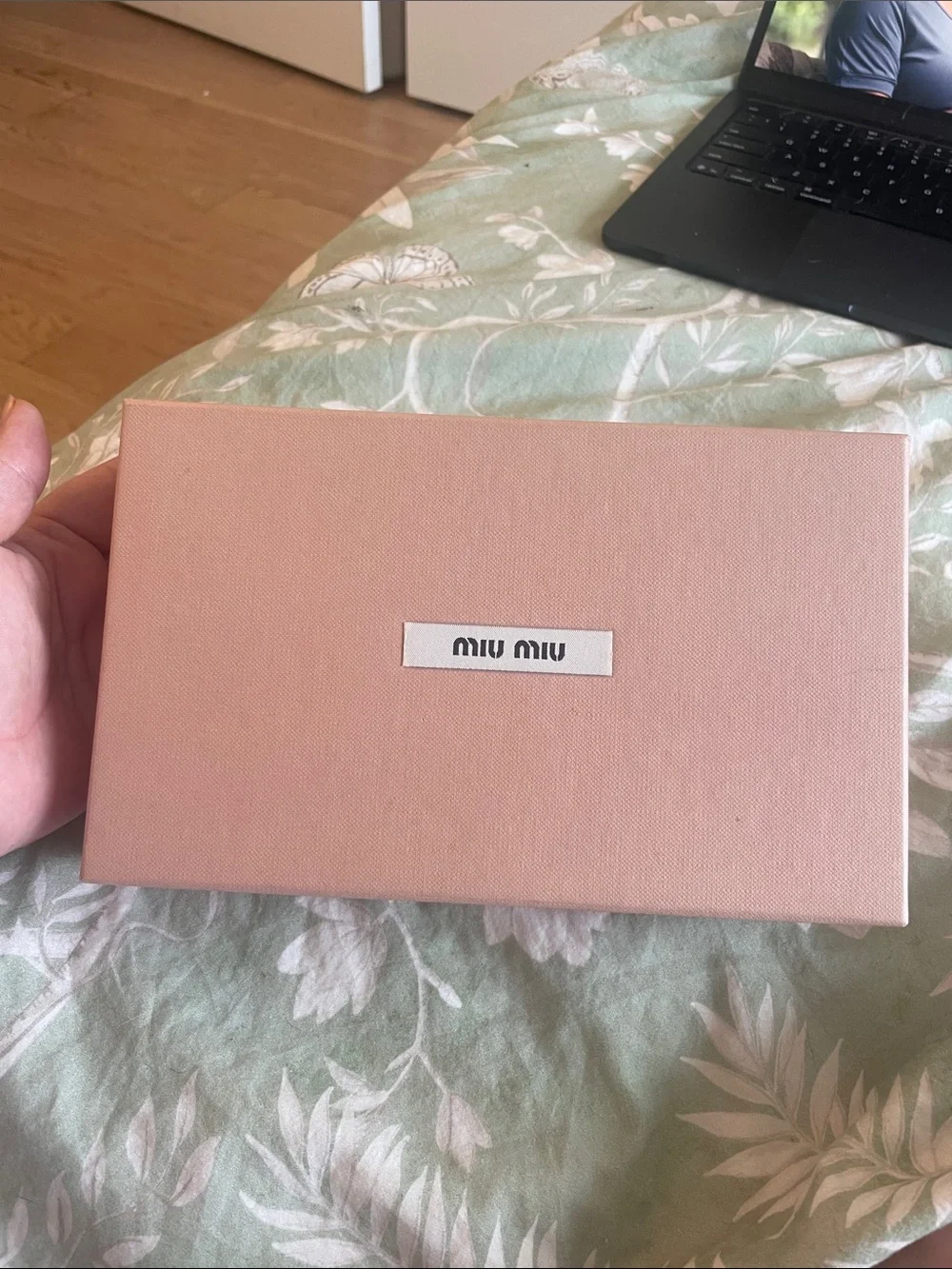 Miu Miu Pink Red Floral Appliqué Leather Zip Around Wallet Y2K Designer